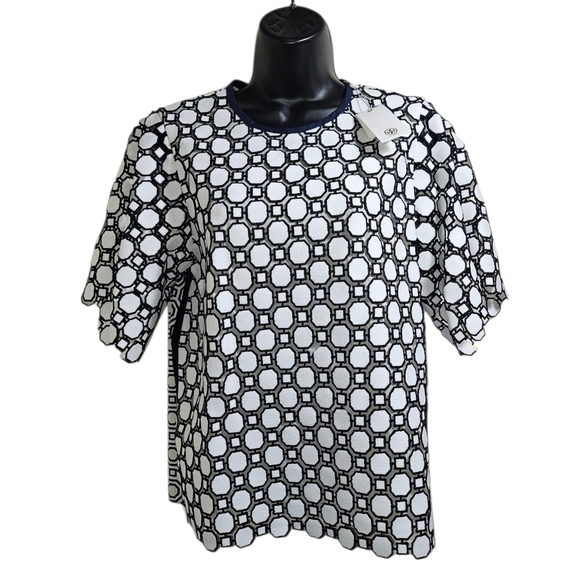 Tory Burch Tops - NWT Tory Burch Gloria Geometric Top 6 Medium